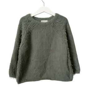 Rylee + Cru Fuzzy Green Sweater 4/5